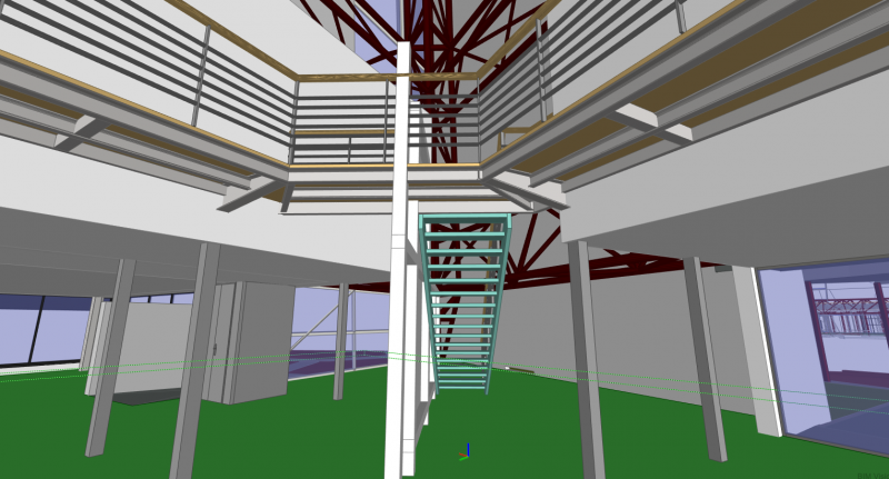 Vue de l'intérieur du modèle
